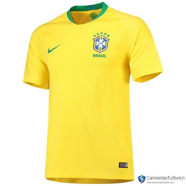 Tailandia Camiseta Seleccion Brasil Primera equipo 2018 Amarillo